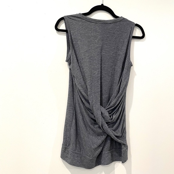 Athleta Heathered Grey Crisscross Lower Back Tank Top - Picture 2 of 4